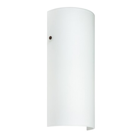 Besa Lighting Torre 14 Wall Sconce, Opal Matte, Bronze Cap Finish, 1x8W LED 819207-LED-BR